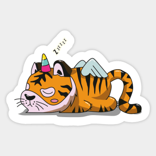 Sleeping Tigercorn Sticker